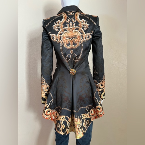 Women's Black and Gold fluer-de-lis Custom blazer - Picture 2 of 4